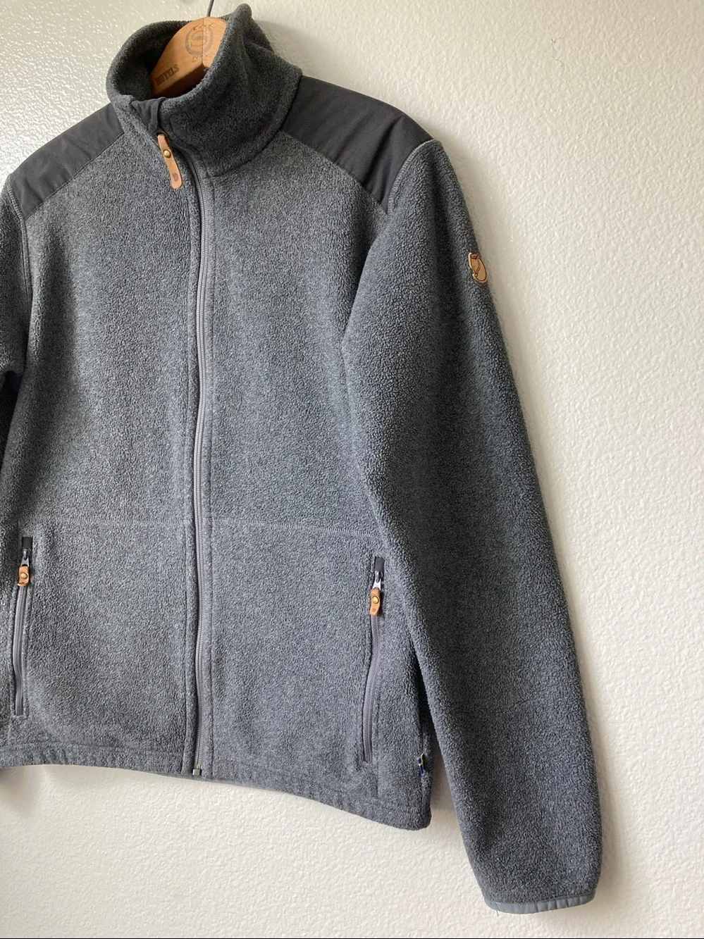 Fjallraven Sten fleece full zip jacket hiking camping 81756 sz S
